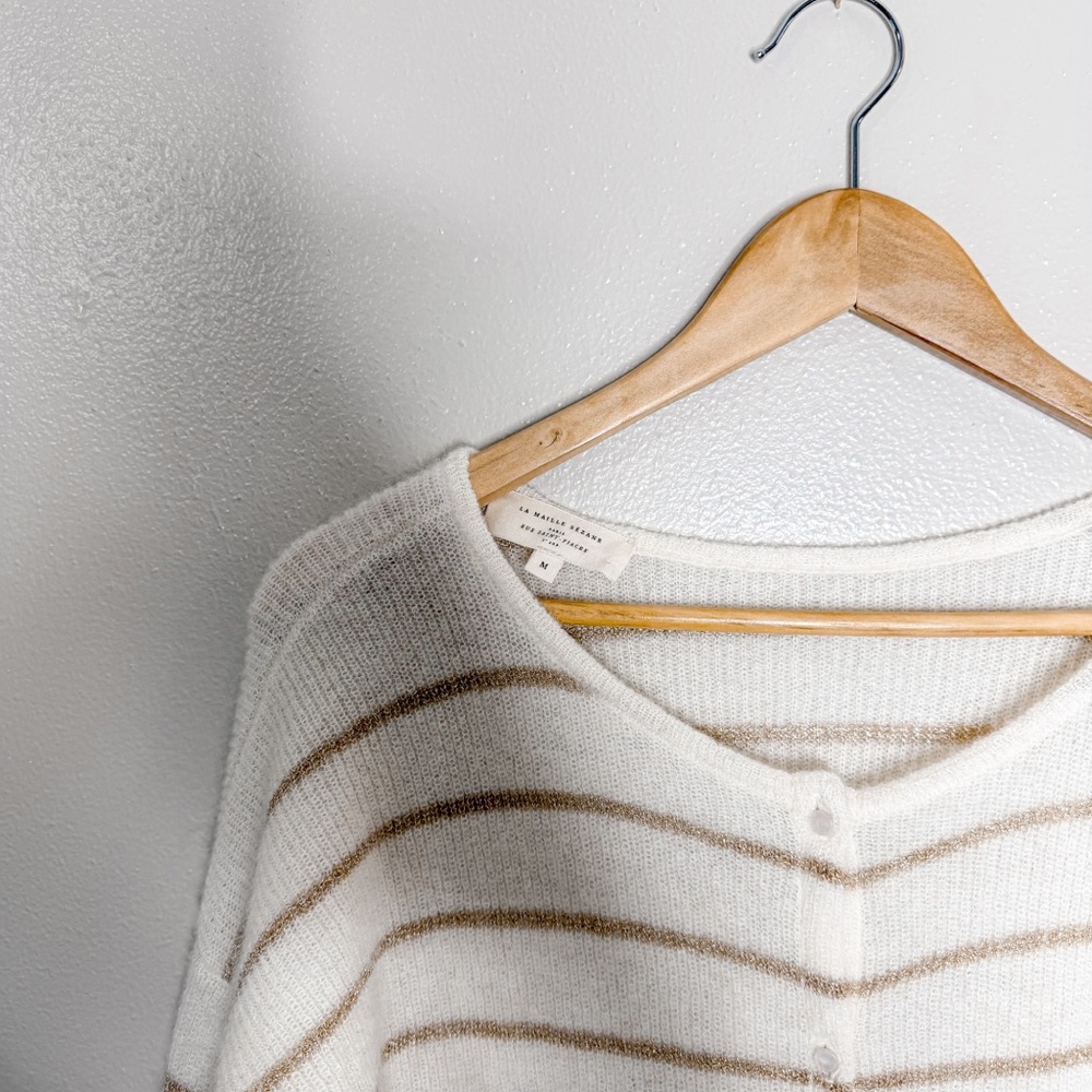 Sezane | Gaspard Cardigan in Ecru Gold, size medium - Picture 8 of 12